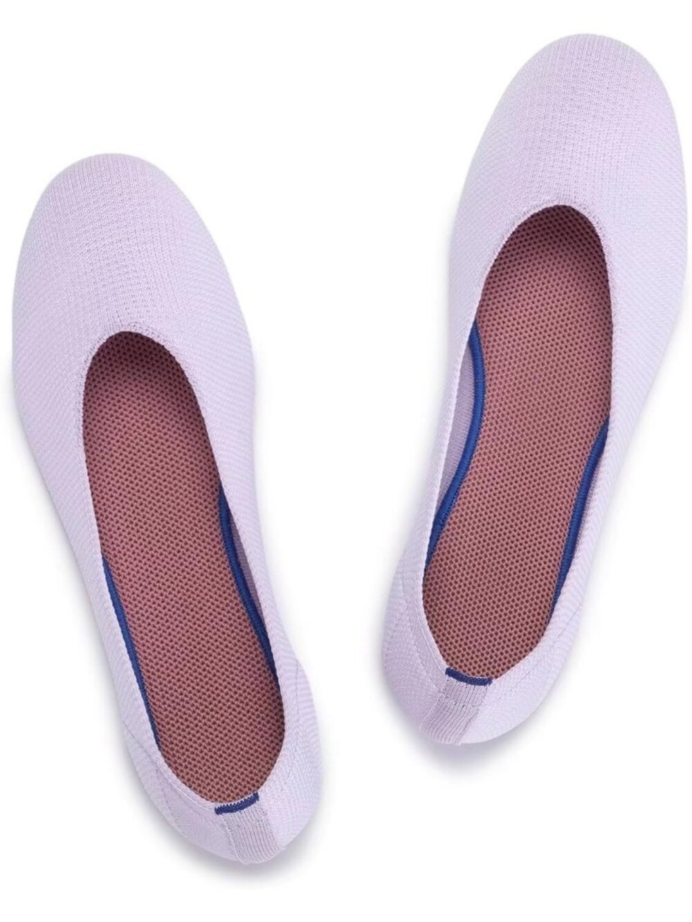 Women's Purple Ballet Flat Low Wedge Comfort Soft Round Toe Slip Shoes